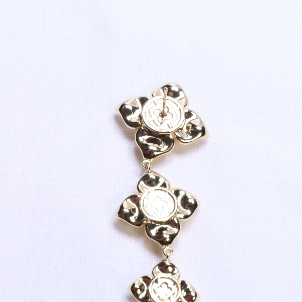 Kendra Scott Lily Mix 14K Gold Over Brass Statement Earrings in Pink $60 New - Picture 4 of 5
